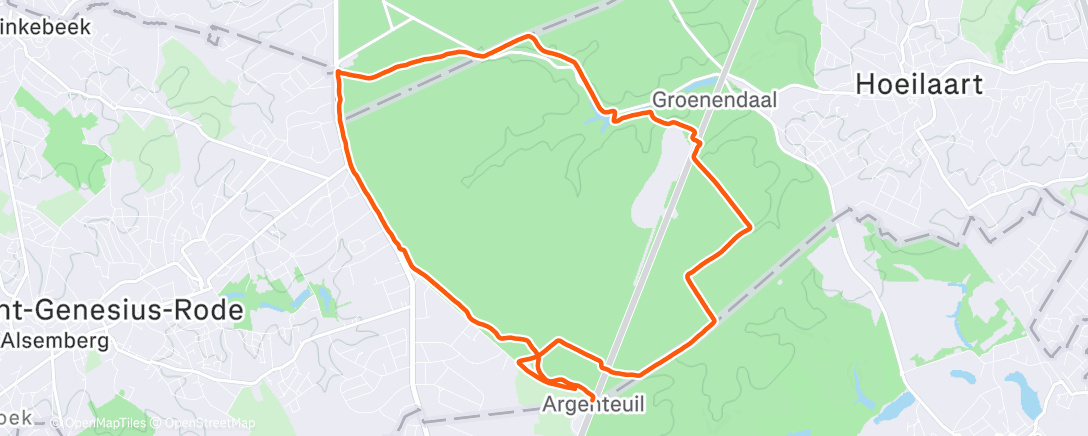 Map of the activity, Trail le midi