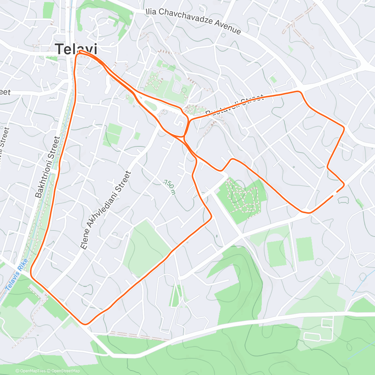 Map of the activity, Easy Morning Run