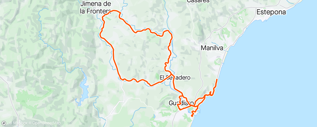 Map of the activity, Lunch Ride