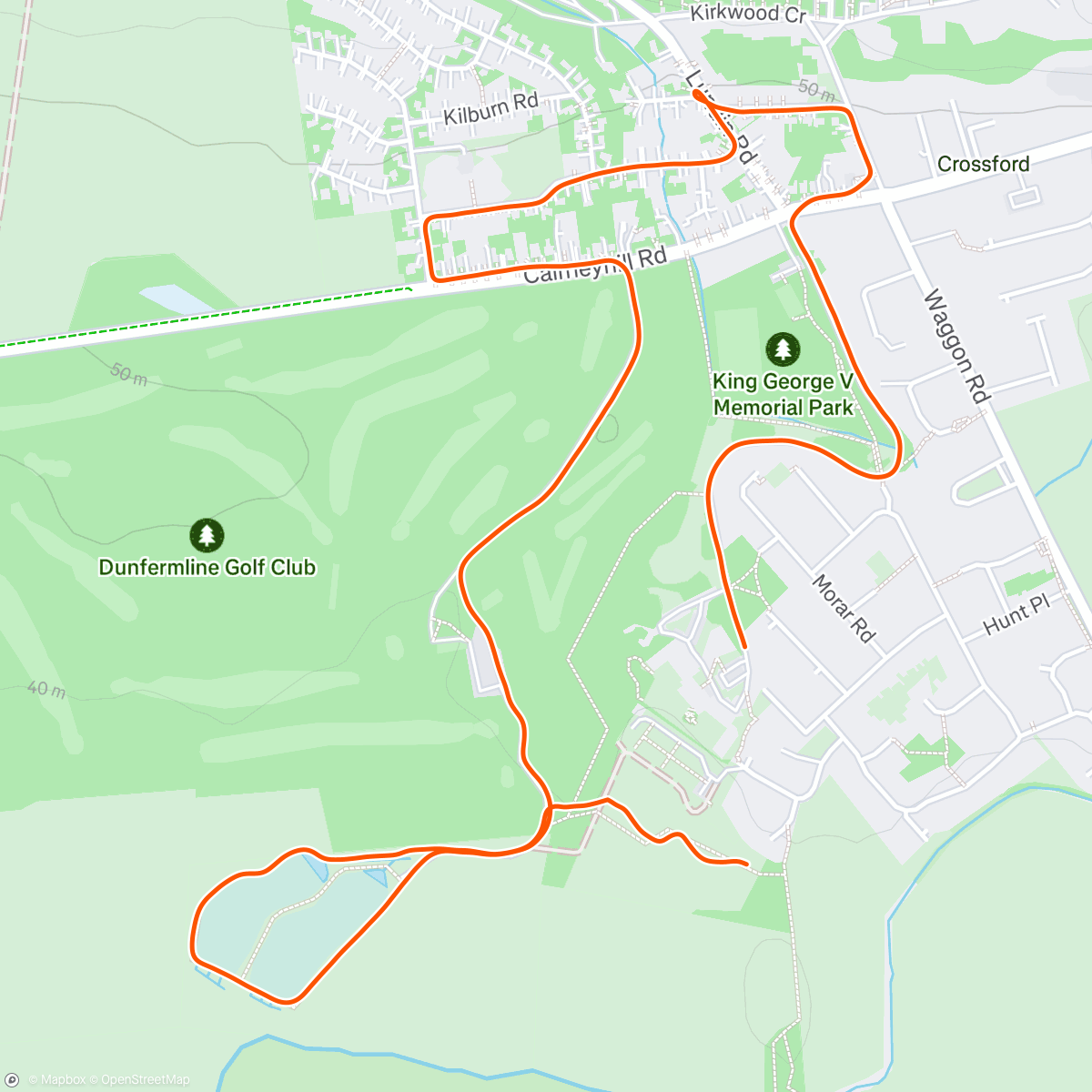 Map of the activity, Christmas Run