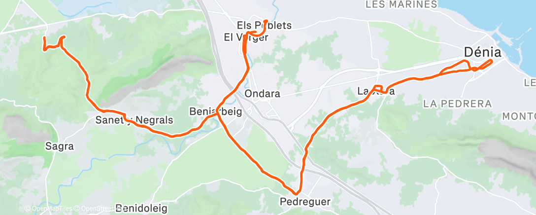Mappa dell'attività Sortie vélo le midi