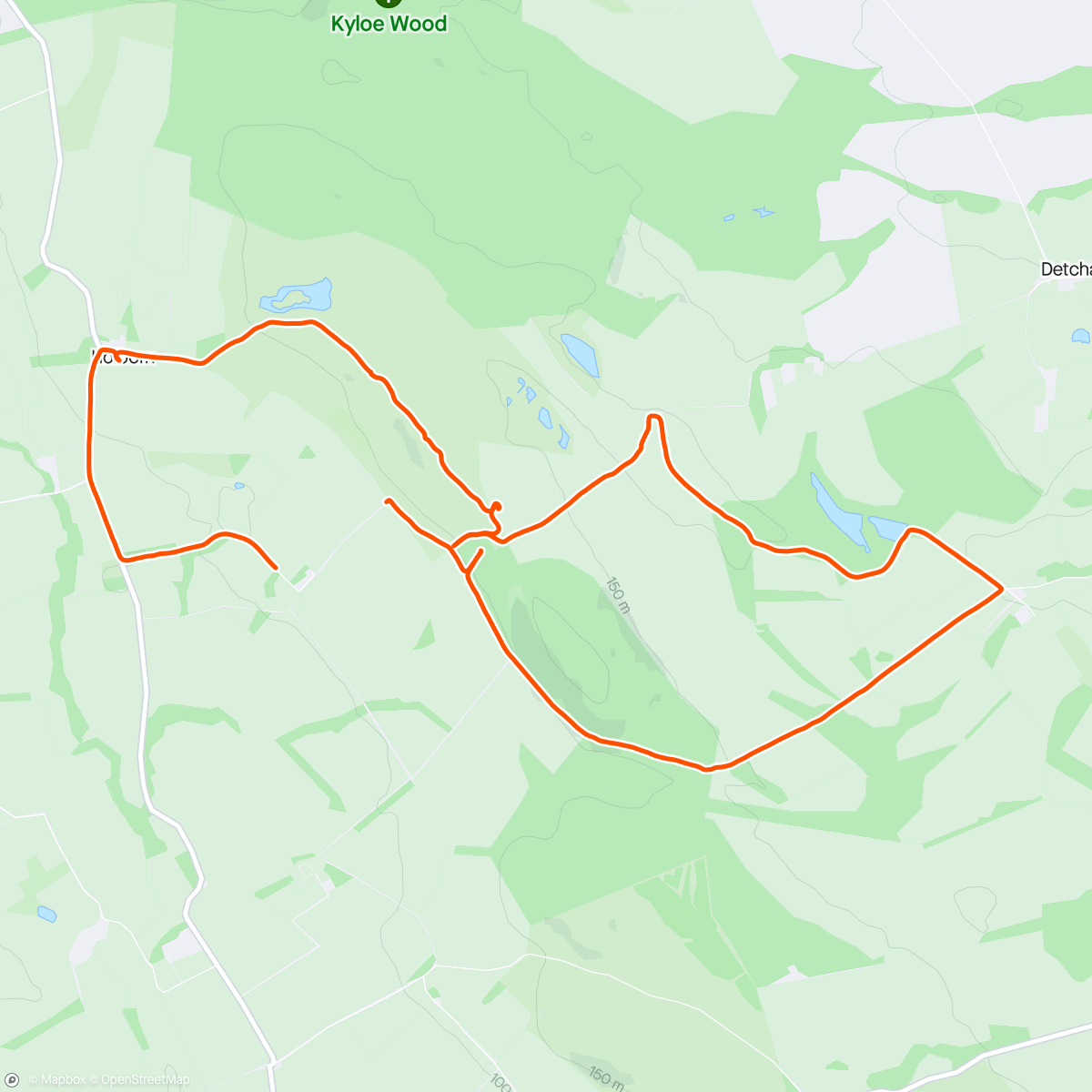 Map of the activity, St Cuthberts Cave 8 mile