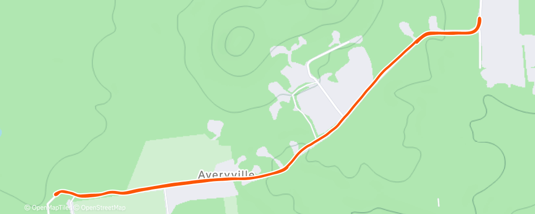 Map of the activity, Afternoon Run
