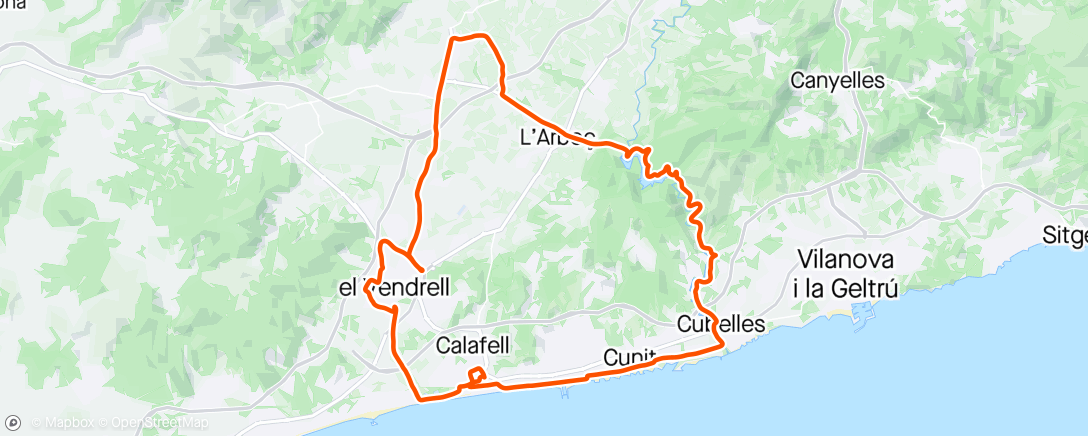 Map of the activity, 45#54km Ciclismo carretera