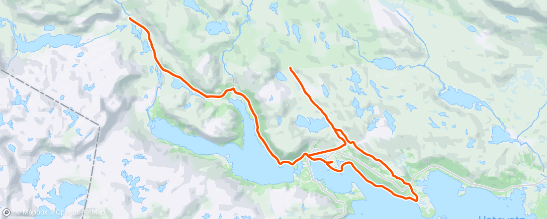 Map of the activity, Utforsking av Rallarvegen med Mia