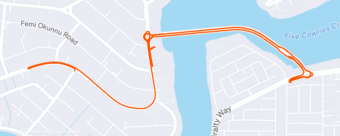 Map of the activity, Morning Walk