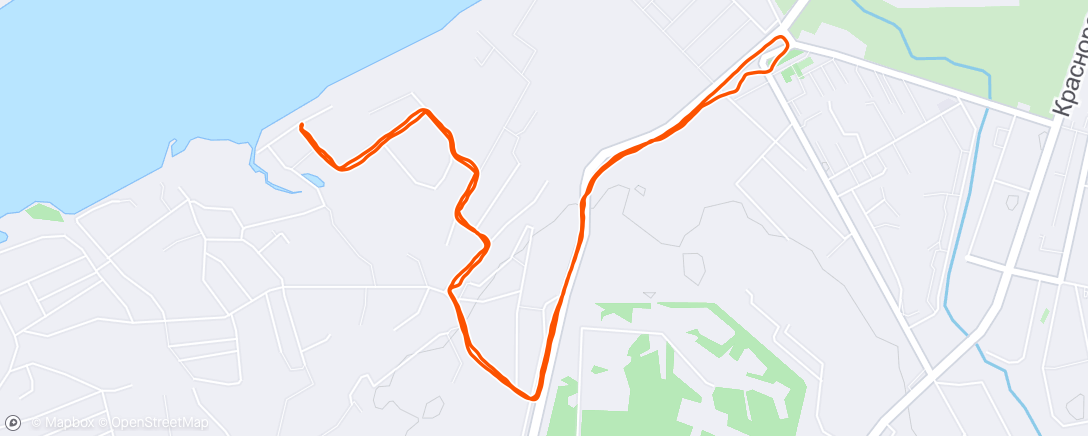 Map of the activity, Night Run