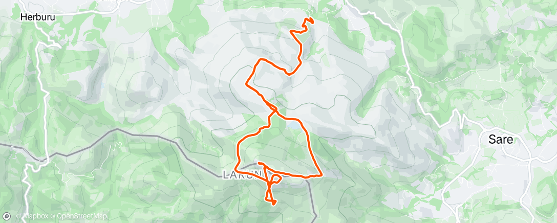 Map of the activity, Trail le matin