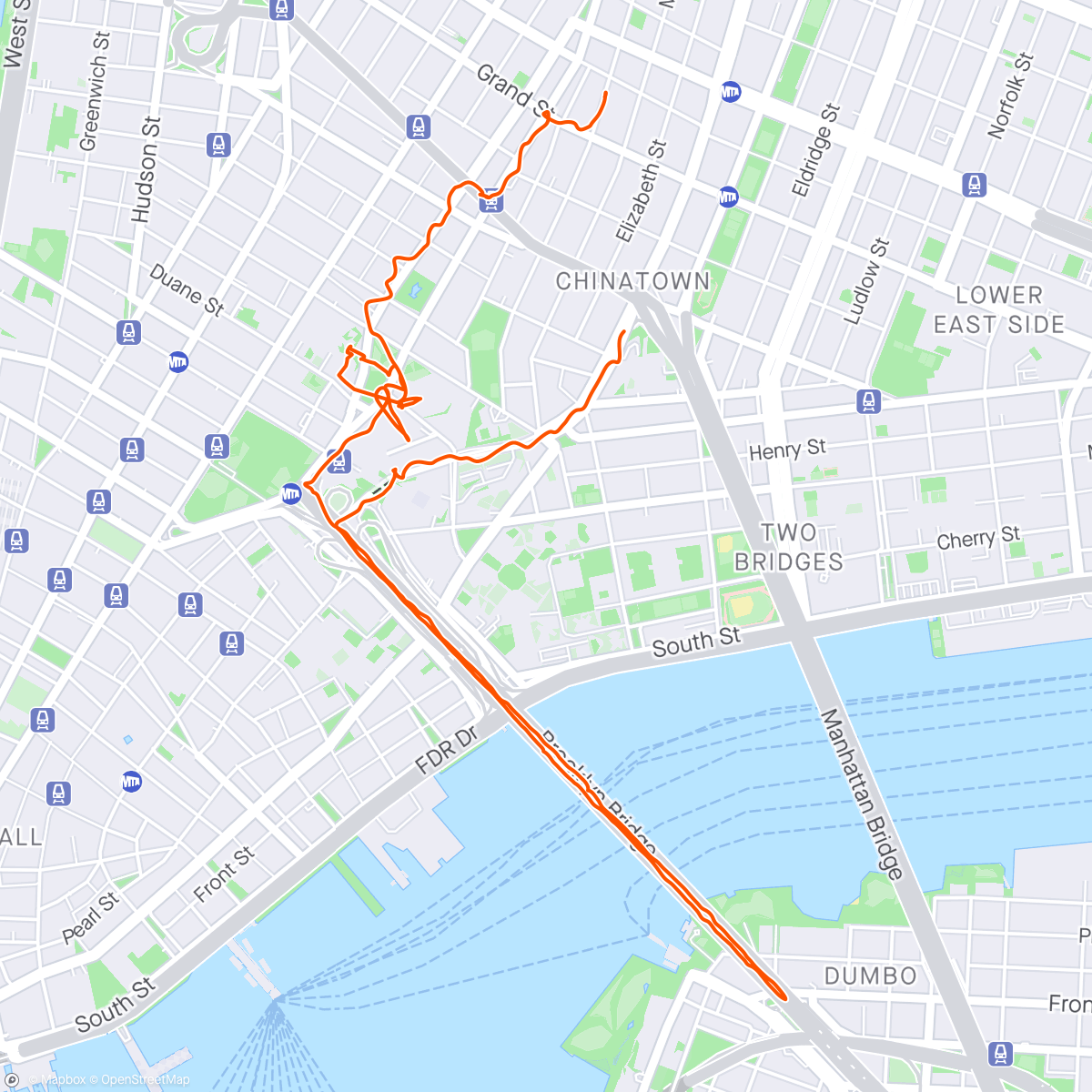 Mapa de la actividad (Evening walk)