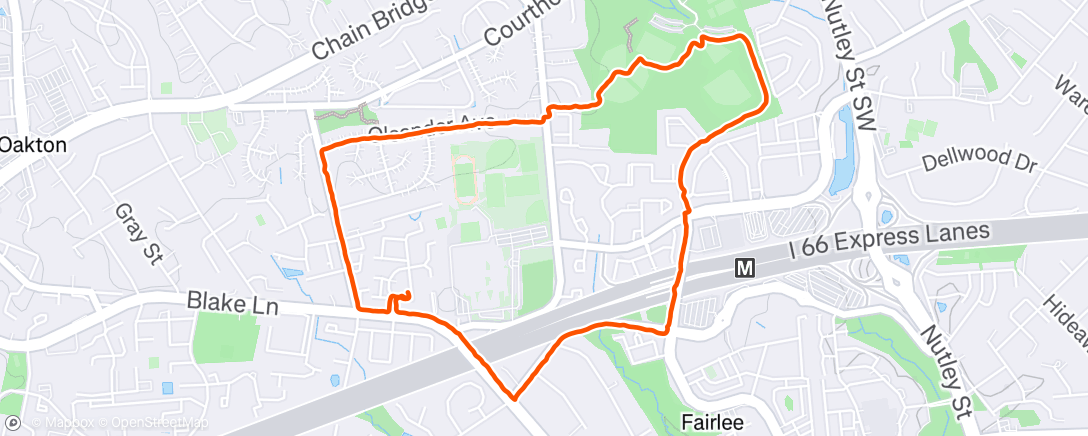 Map of the activity, Morning Walk