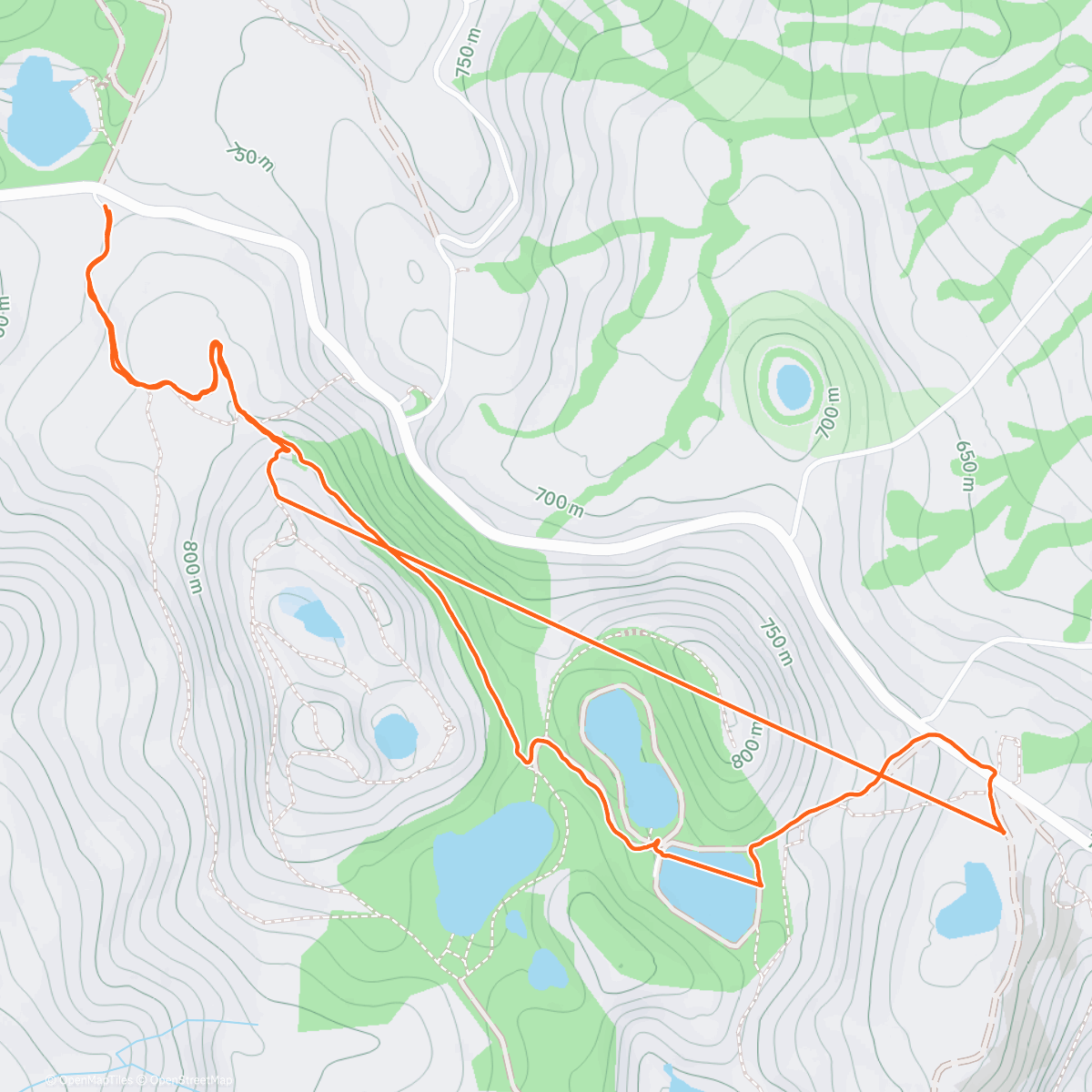 Map of the activity, PRC05-SMI: Lagoas da Serra Devassa