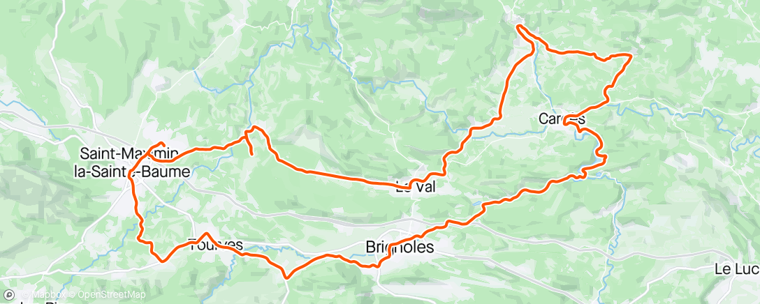 アクティビティ「Sortie vélo le matin」の地図