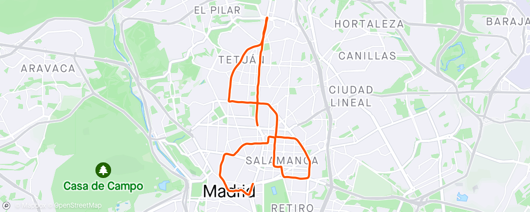 Mapa de la actividad (Medio Maraton Madrid ...PB🏅)