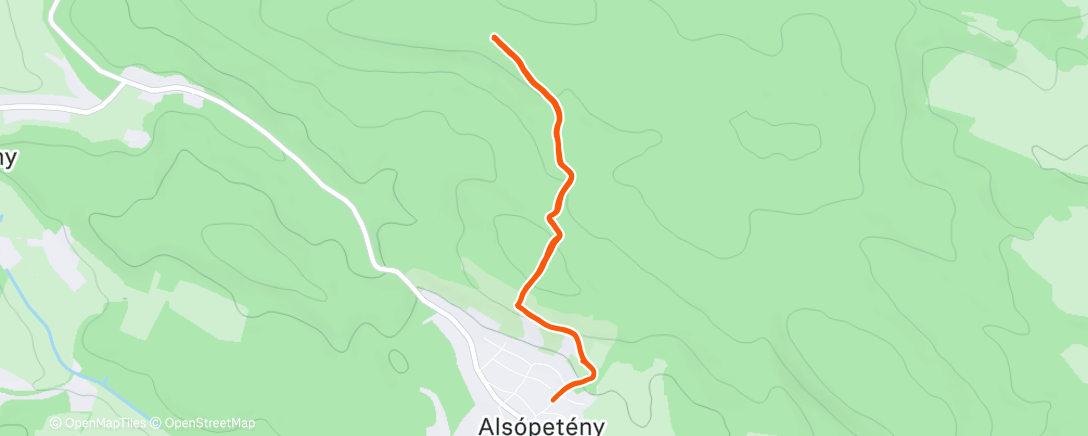 Map of the activity, Afternoon Hike