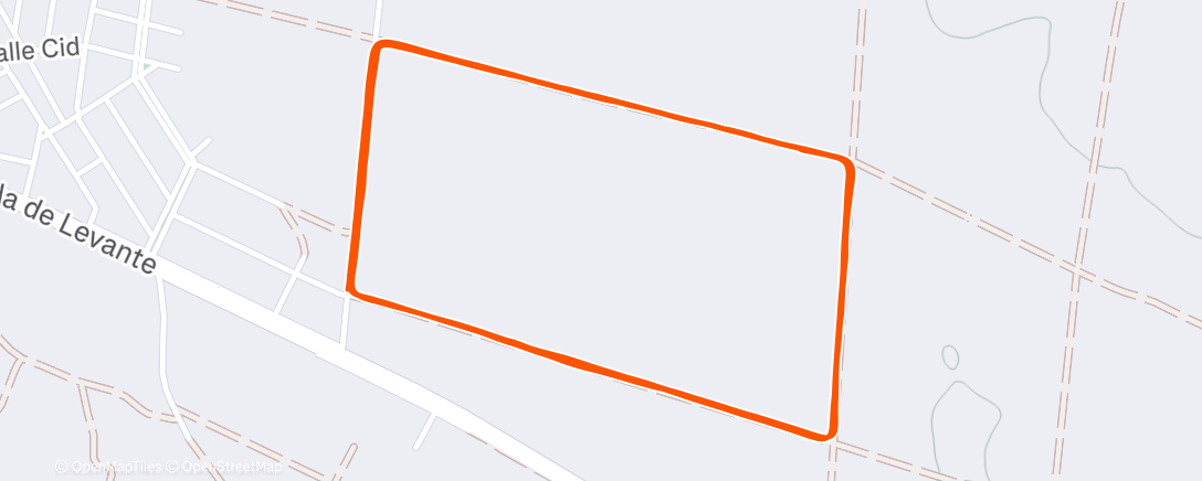 Map of the activity, Carrera de tarde