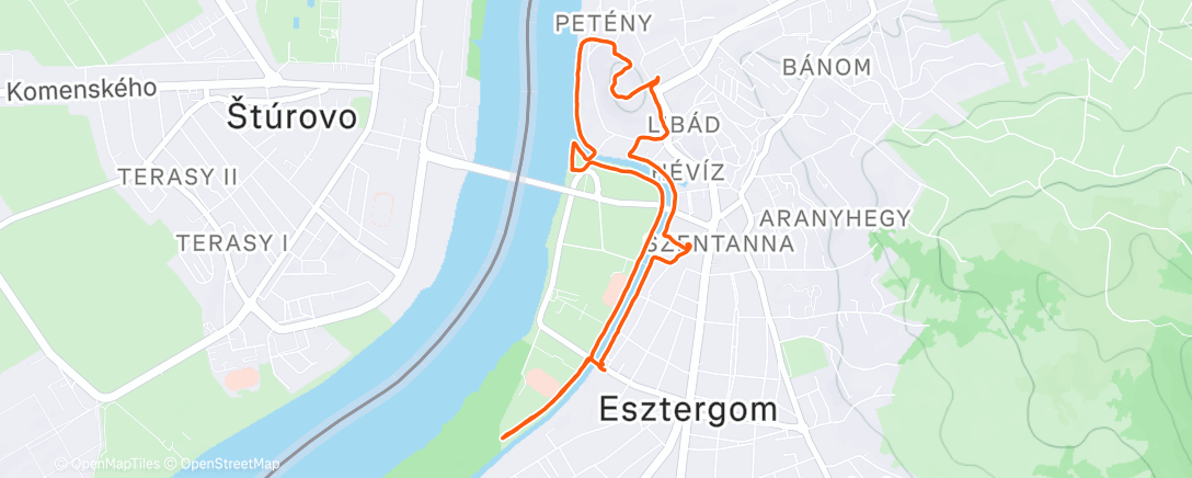 Карта физической активности (Esztergom Cimbivel)