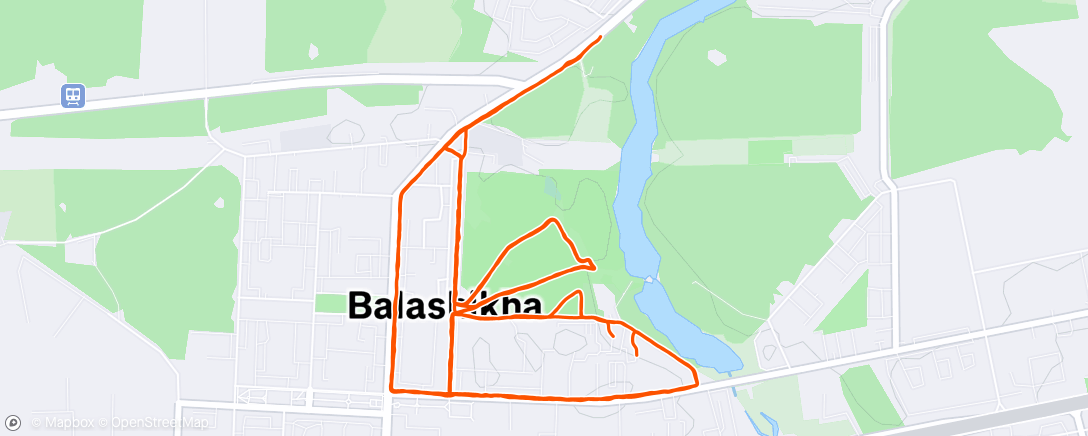 Map of the activity, Утренний забег