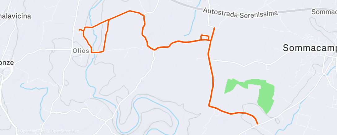 Map of the activity, Corsa pomeridiana