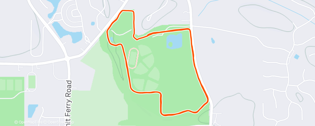 Map of the activity, Afternoon Run