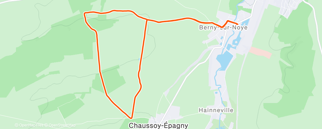 Map of the activity, Trail en soirée