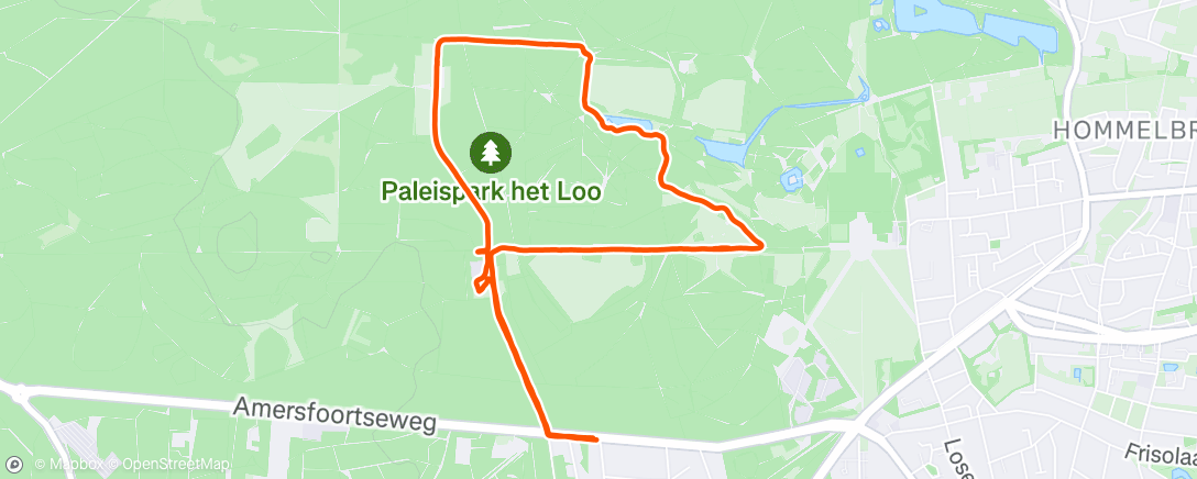 Map of the activity, Namiddagloop