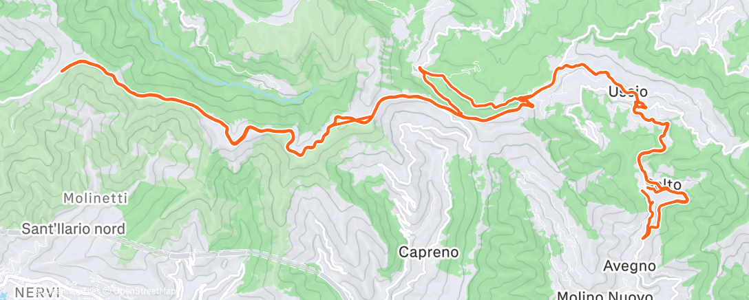 Map of the activity, Lunch Ride