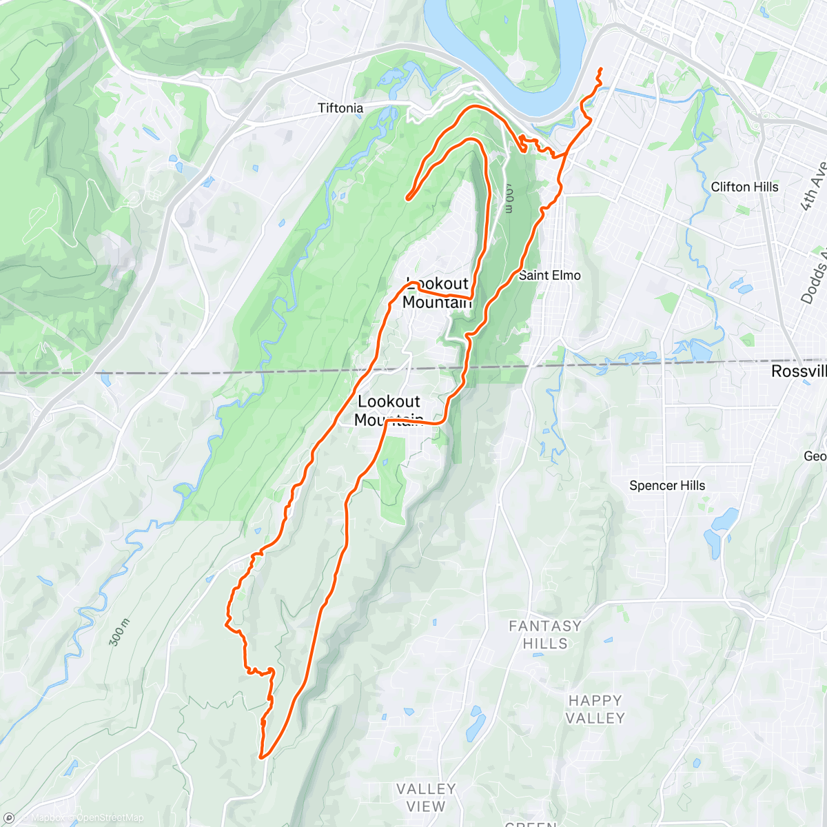 Map of the activity, Dirt church on Lookout