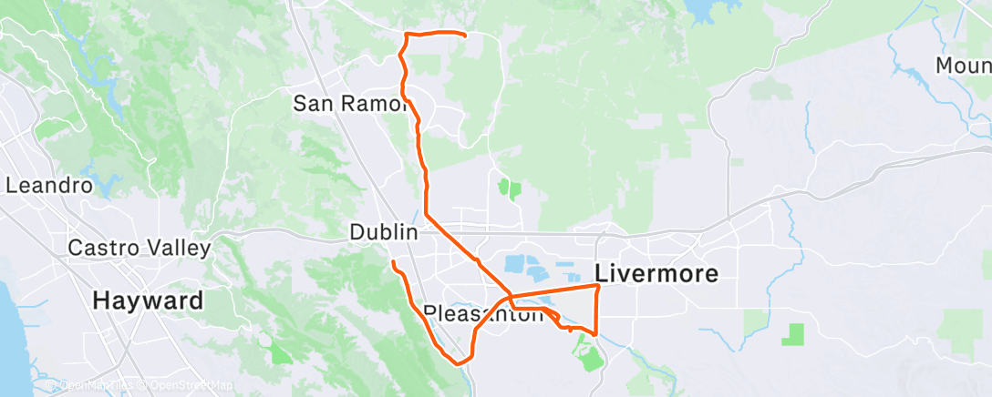 Карта физической активности (Afternoon Ride)