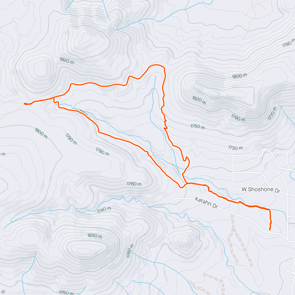 Map of the activity, Katahn shake out