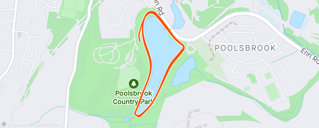 Map of the activity, Poolsbrook parkrun