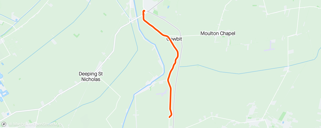 Map of the activity, Spalding CC 10 Mile League Round 3 ⏱️ 26:09