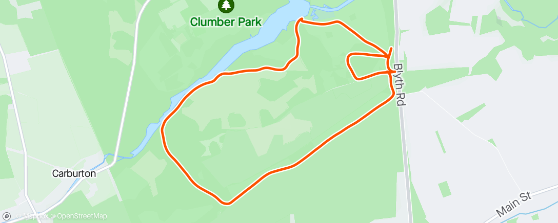 Map of the activity, Clumber Park