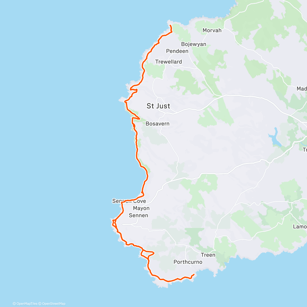 Map of the activity, Solid shift. Last two hours in dark. Felt great steady away