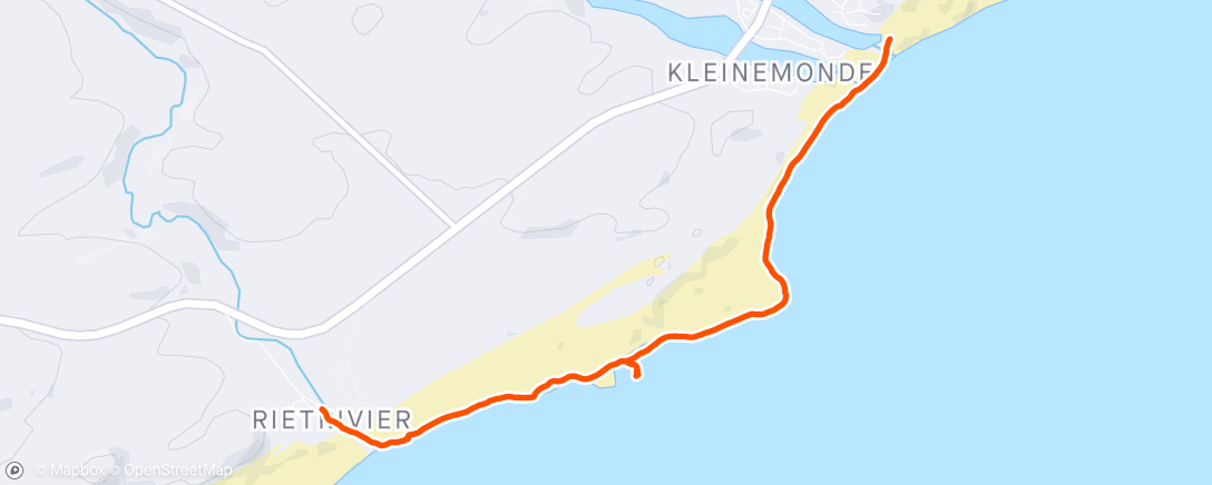Map of the activity, Return River to Kleinemonde