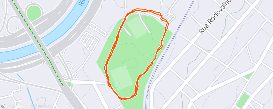 Map of the activity, Caminhada com Regina
