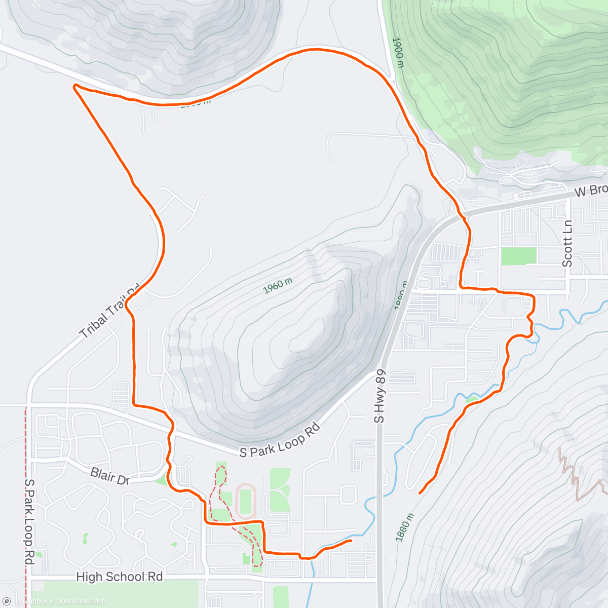 Map of the activity, Jackson Grand Loop 8