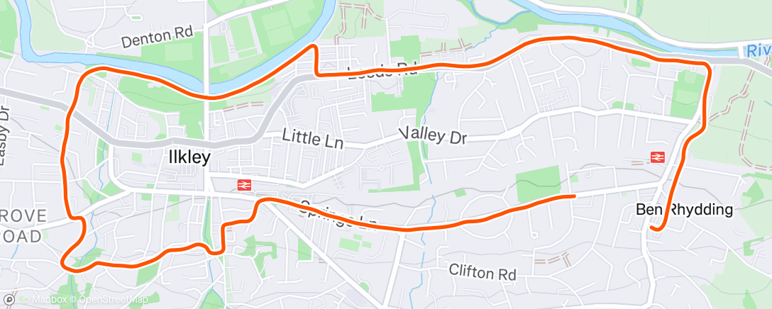 Map of the activity, Evening Run