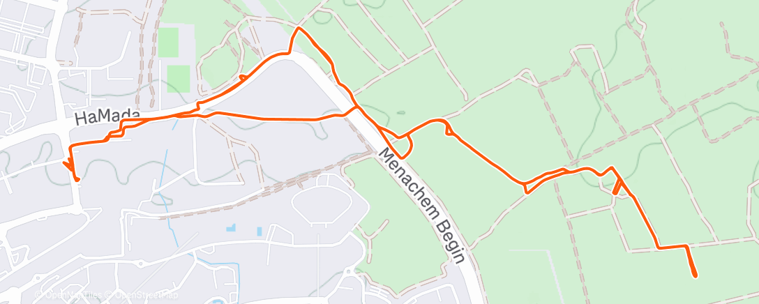 Map of the activity, Morning Trail Run
