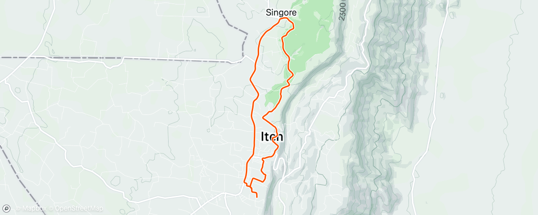 Map of the activity, Morning Trail Run