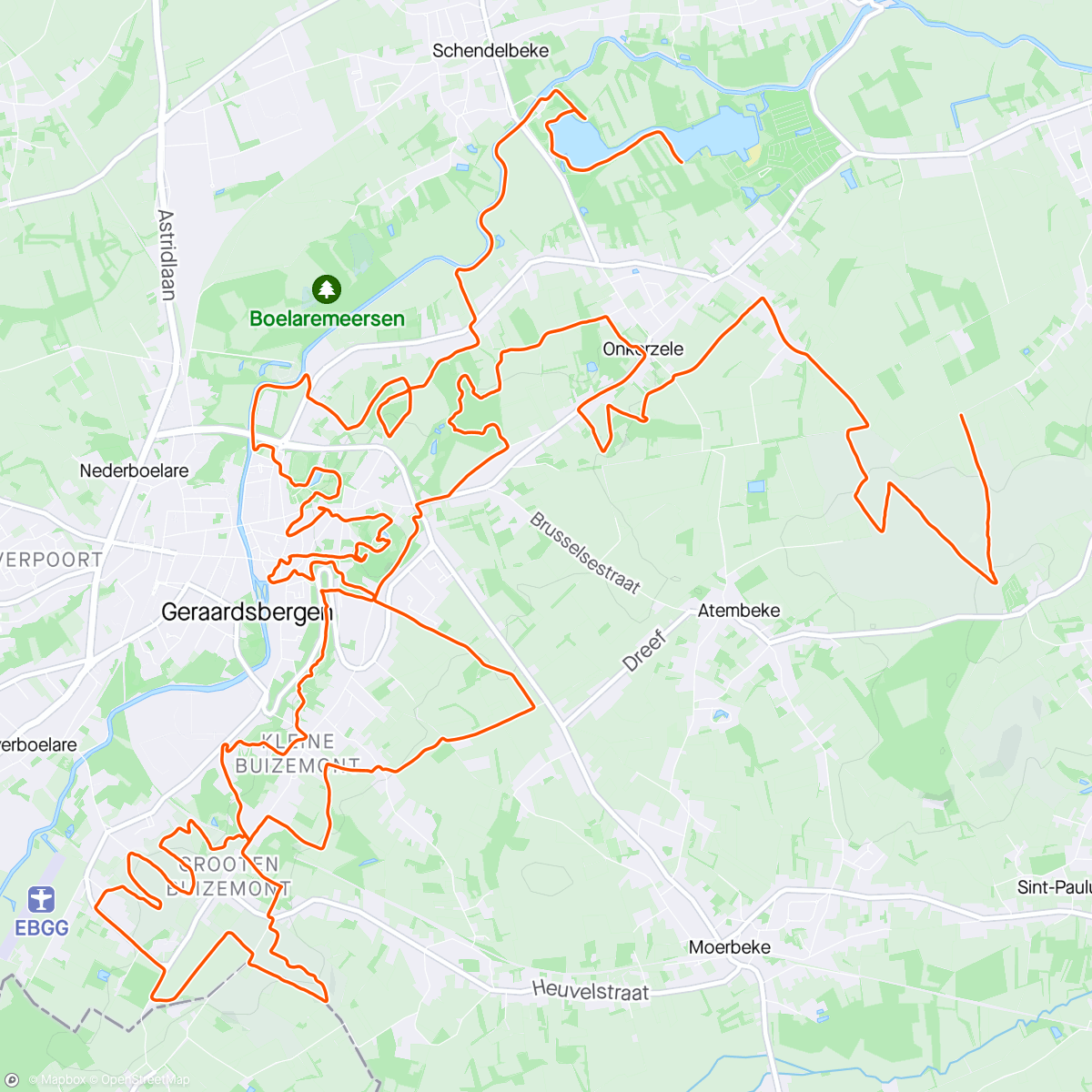 Map of the activity, Dirty Thirty MUT Trail