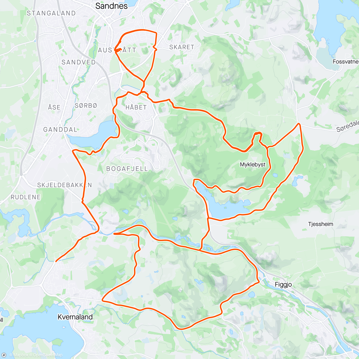 Map of the activity, Pretour Sandnes -  Melsheiå e fremdeles for bratt, eller eg som e for feit 🤓🤓