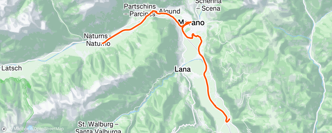 Map of the activity, Mountainbike-Fahrt am Morgen