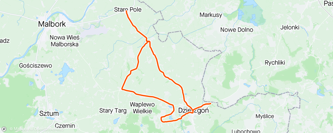 Map of the activity, Pizga złem