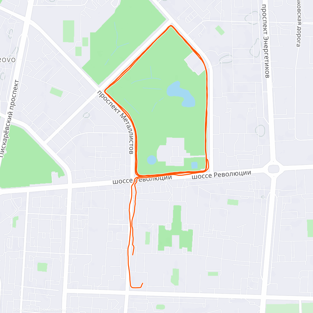 Map of the activity, Morning Run
