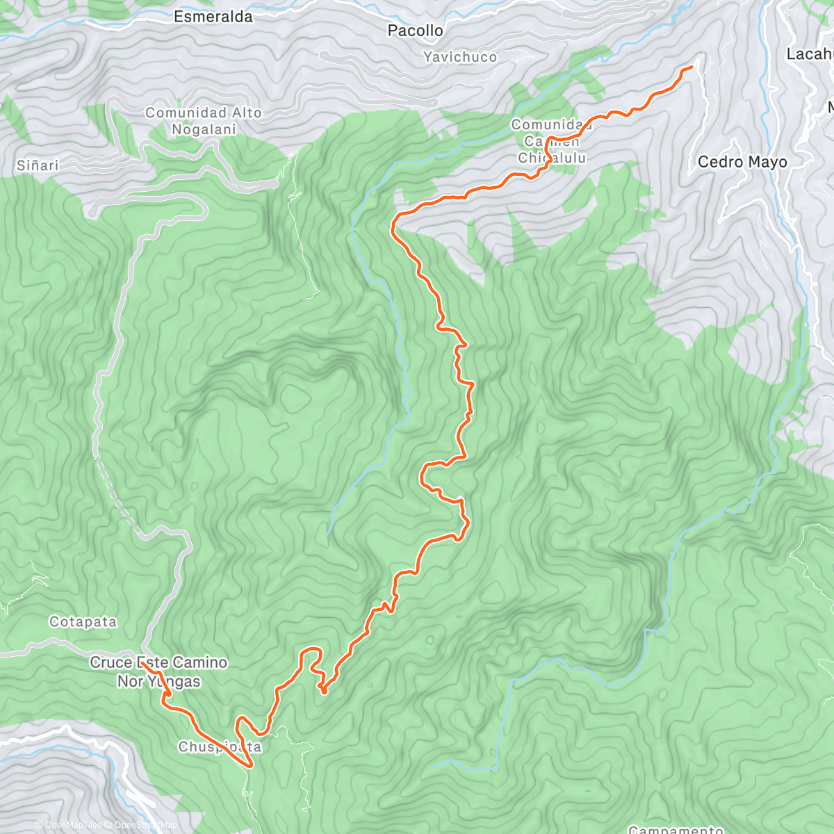 Mappa dell'attività ROUVY - Death Road | Yungas | Bolivia