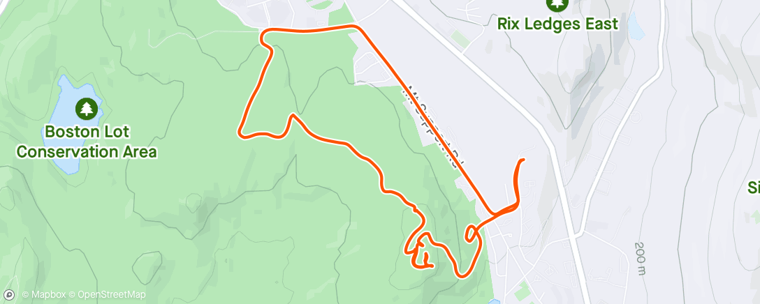 Map of the activity, Mountain Bike Session