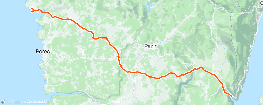 アクティビティ「D6 Plomin - Novigrad」の地図