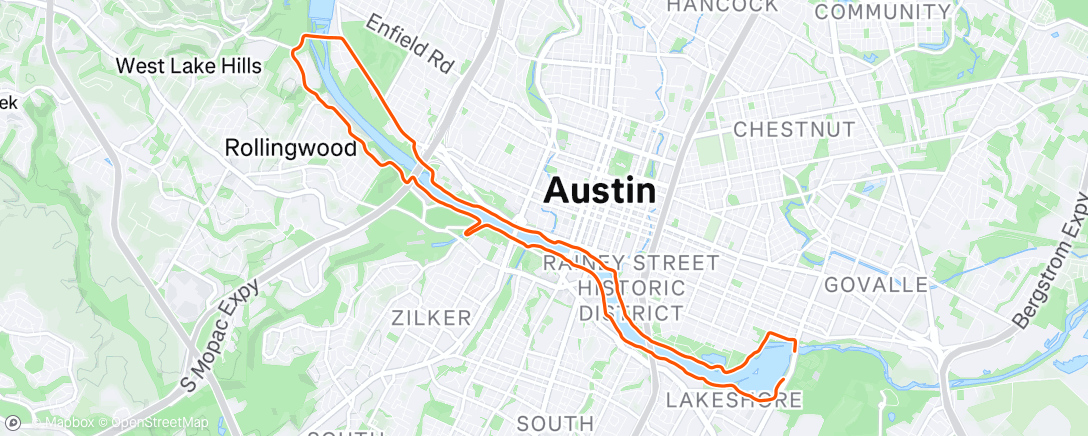 Map of the activity, Afternoon Ride