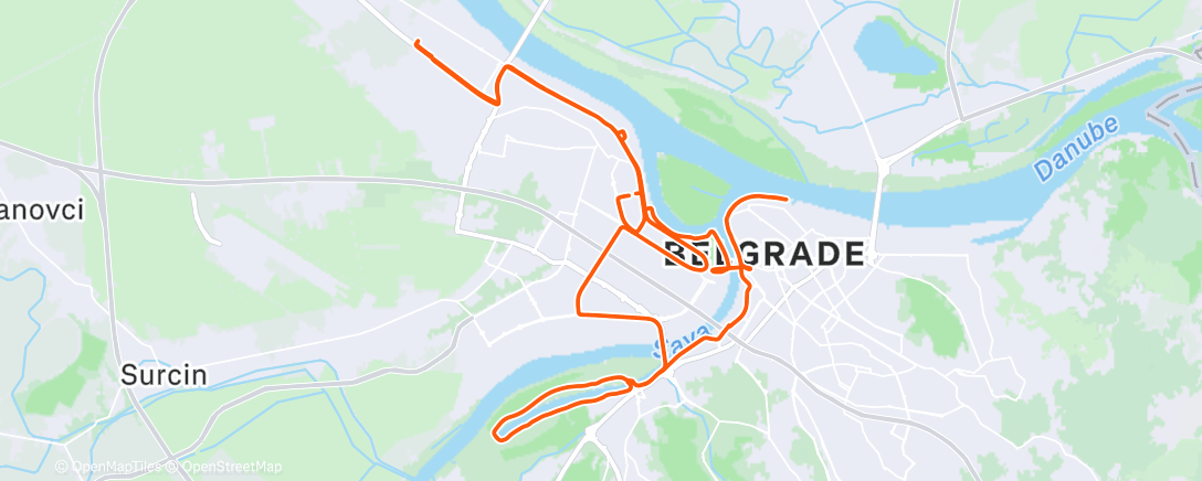 Map of the activity, Afternoon Ride