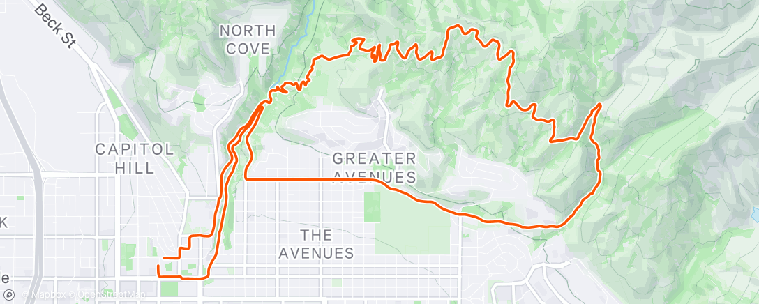 Map of the activity, Morning Mountain Bike Ride